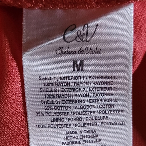 Chelsea & Violet Coral and Denim Embroidered Mini Sundress Size Medium - Picture 8 of 9